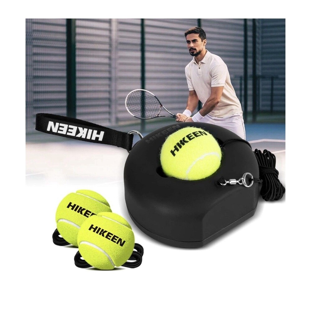 Hikeen Premium Tennis Trainer Rebound Portable Solo Tennis Trainer Set 3 Balls